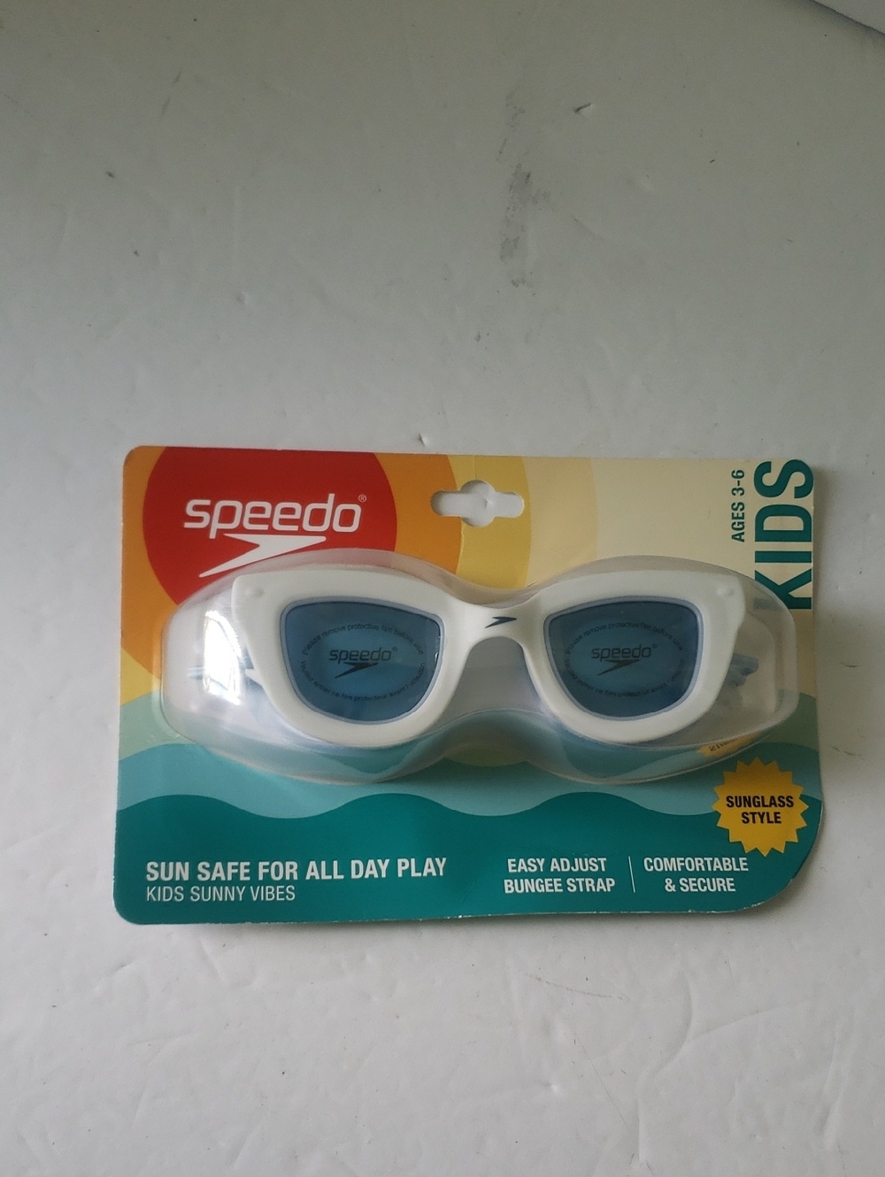 🤯3/$12 Speedo Sunny Vibes Pop Goggles Swimming All Day Wear New
